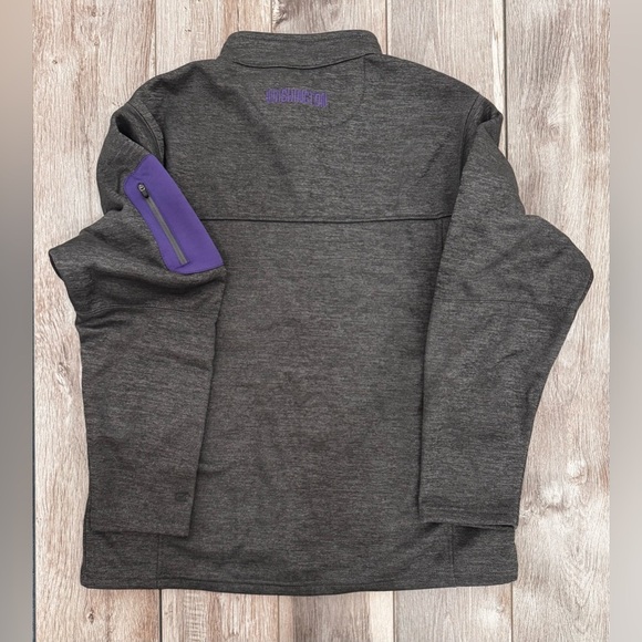 Colosseum Men's XL athletic Washington UW Huskies Full Zip Jacket, Charcoal Grey - Picture 8 of 10
